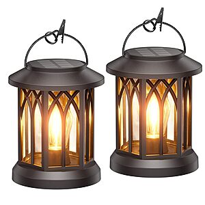 TuyLuxe Hanging Solar Lanterns Outdoor (2-Pack, Black) $13.13 + Free Shipping w/ Prime or on $35+