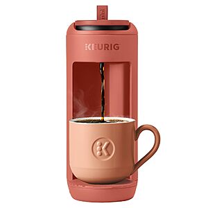 Keurig K-Mini Mate Single Serve K-Cup Pod Coffee Maker, Brews Up to 12 oz Cup, Compact Portable Coffee Machine for Small Spaces, Great for Dorms & Offices, Red Rocks $49.99