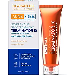 Amazon ~ Acnefree Terminator 10 Acne Spot Treatment 1oz $3.55 w/25% SS coupon and 10% SS