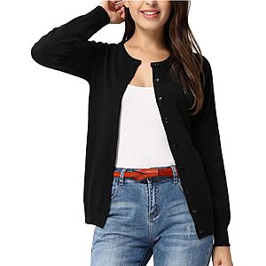 GRACE KARIN Women’s Lightweight Knit Button-Up Cardigan Sweater (S–3XL, Various Colors) from $7.11 + Free Shipping w/ Prime or on $35+