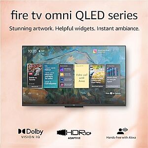 $259.99* | 50" Amazon QL50F Omni QLED 4K 60Hz Smart Fire TV at Amazon