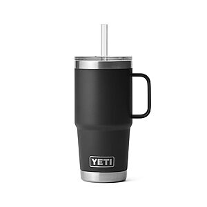 25-Oz YETI Rambler Tumbler w/ Handle & Straw Lid (Black) $26.60 + Free Shipping w/ Prime or on $35+