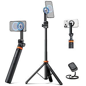 62" EUCOS Magnetic MagSafe Phone Tripod & Selfie Stick w/ Wireless Remote $10.99 + Free Shipping w/ Prime or on $35+