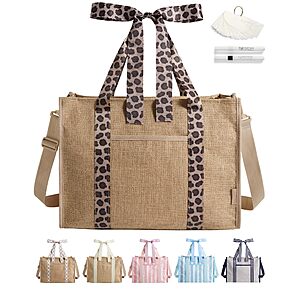 21L BAGSMART Jute Tote Bag w/ Zipper (6 colors) $7.99 + Free Shipping w/ Prime or on $35+