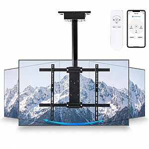 OUTFINE 300° Swivel Motorized Ceiling TV Mount w/ Remote for 32–85" TVs $89.99 + Free Shipping