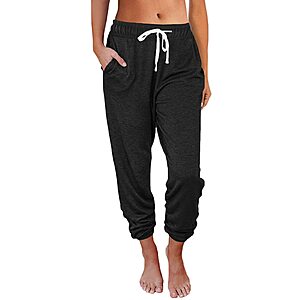 AUTOMET Women's High Waisted Lounge Sweatpants Jogger Pants with Pockets $7.99