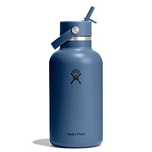 Hydro Flask Water Bottle - Insulated Stainless Steel - Wide Straw Lid, Non Spill, Leakproof in 64 Oz $48.74