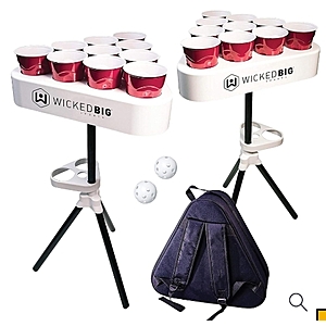 +$9.99 ship, Wicked Big Sports Versapong Play Anywhere 5-Pc. Set, Portable Beer Pong Game, Adjustable Racks, Backpack Carrying Case, $19.99, Northern Tool