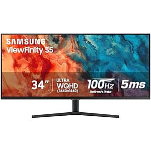 [Resale, AC] $124.50 | 34" Samsung ViewFinity S50GC 100Hz 1440p Monitor (Used - Like New) at Amazon