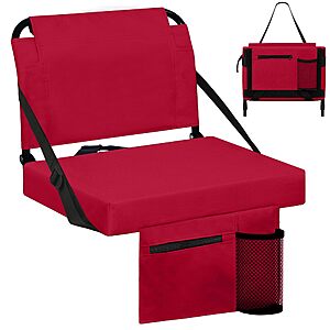 Besunbar Back Support Soft Cushion Stadium Seat w/ Zipper Pocket $20.39 + Free Shipping w/ Prime or on $35+