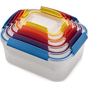 Joseph Joseph Nest Lock Plastic BPA Free Food Storage Container Set with Lockable Airtight Leakproof Lids, 10-Piece, Multi-Color $26.99