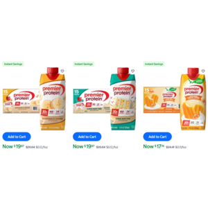 Premier Protein Shakes - Sam's Club - 15 Pack of 11oz - $19.97