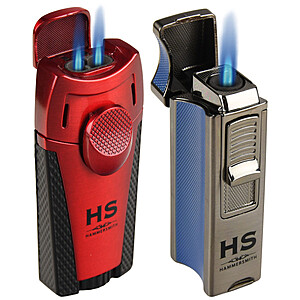 2-PACK: Hammersmith Torch Lighters, 1 Single & 2 Flames (Blue Gunmetal, Black/Red) $29 + Free Shipping