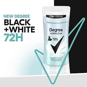 Amazon ~ Women's Degree Ultraclear Deodorant 2.6oz 4 pack $8 after 40% off SS coupon and 10% SS $7.99