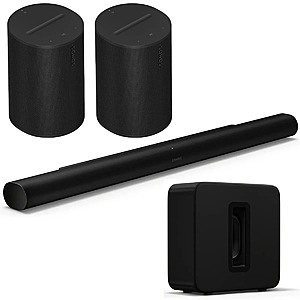 Sonos: Arc Ultra Soundbar + Sub 4 + 2x Era 100 BT Speakers (Black or White) $1649