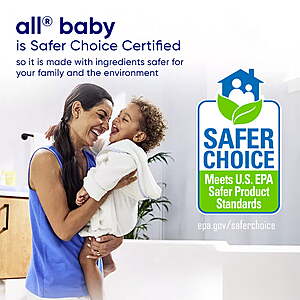 $11.97 get $3.50 Walmart Cash all Baby Liquid Laundry Detergent, Hypoallergenic, Gentle on Sensitive Skin, 73 oz, 58 Loads
