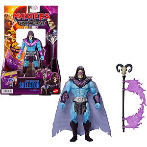 Masters of the Universe Feature Figure Havoc Staff Attack Skeletor, Twist & Release Action Move, 5.5 Inch & Accessory, 2026 Movie Accurate Villain Toy