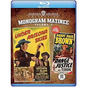 [AC] $15.22 | Monogram Matinee: Volume 3: Includes "Under Arizona Skies" and "Range Justice", Warner Archive Collection (Blu-ray) at Amazon
