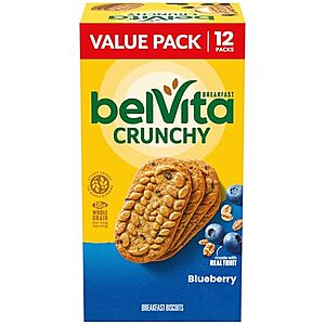 [SnS, AC] $5.24* | 12-Pack 1.76-Oz Belvita Breakfast Biscuits (Blueberry) at Amazon