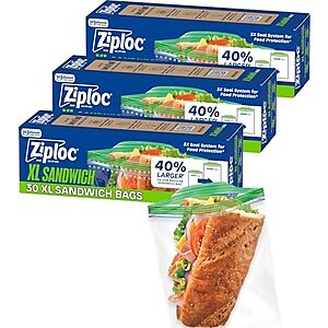 [SnS, AC] $5.19* | 90-Count Ziploc XL Sandwich and Snack Bags at Amazon