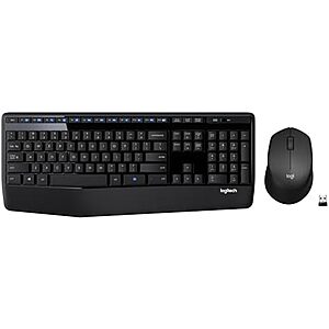 [Resale, AC] $22.38 | Logitech MK345 Full Size Wireless Keyboard and Mouse Combo - Black (Used - Like New) at Amazon