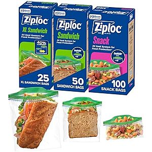 [NEW, SnS, AC] $4.28 | Ziploc 175 Count Sandwich and Snack Bags at Amazon