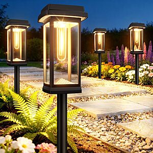 Solar Pathway Lights Outdoor, 8 Pack Upgraded Solar Garden Lights Solar Powered, Solar Lights Outdoor Waterproof IP65, 15 Hours Outdoor Solar Lights $35.99