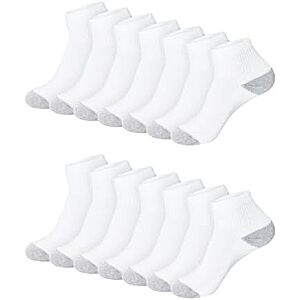 $9.99* | 14-Pk Hanes Women's Moisture-Wicking Cushioned Athletic Socks (Various) at Amazon (71.4￠ each)