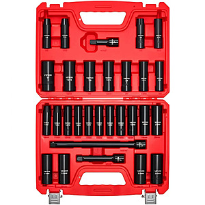 29-Pc VEVOR 1/2" Drive Impact Socket Set (SAE & Metric) $26.55 + Free Shipping at Vevor