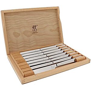 $39.99* | 8-Piece Zwilling J.A. Henckels Stainless Steel Steak Knife Set w/ Wooden Case at Amazon
