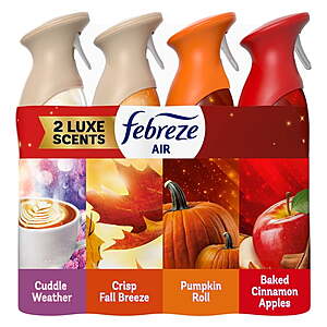 $7.98 SAMS CLUB Febreze Air Mist Air Freshener Spray, Fall Mixed Scent, 4ct., 32.4 oz.