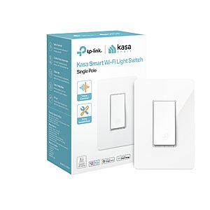 Kasa Smart Light Switch, Single Pole, Need Neutral Wire, HS200(White) $11.99 + Free S&H w/ Prime or $35+