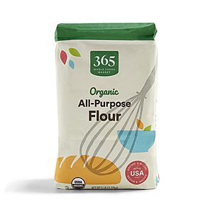 $5.28 365 by Whole Foods Market, Organic All Purpose Flour, 80 Ounce with S&S $5.25