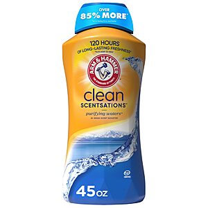 [S&S] $5.67: Arm & Hammer Clean Scentsations Scent Booster, Laundry Purifying, 45 Oz