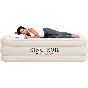 King Koil Air Mattress Queen with Built-in Pump, Inflatable Blow Up Bed $89.95