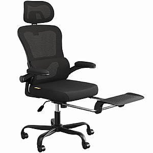 Pinmoco Ergonomic Office Chair w/ Footrest, Flip-up Arms & Lumbar Support from $90 + Free Shipping