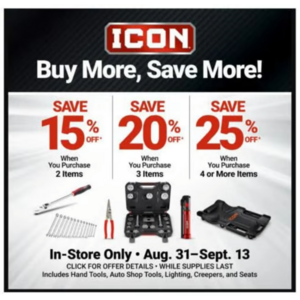 ICON 25% BMSM Aug 31 thru Sep 13