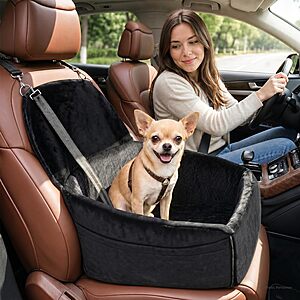 NUPIDA Dog Booster Car Seat w/ Extend Backrest for 30lb S/M Pets $16.49 + Free Shipping w/ Prime or on $35+