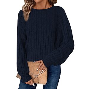 Bosmeer Women's Long Sleeve Sweaters (Various) $6.49 + Free Shipping w/ Prime or on $35+