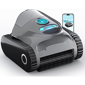 BRINBO C1 Robotic Pool Vacuum for inground Pool with 180Mins Runtime, Gray $260.99