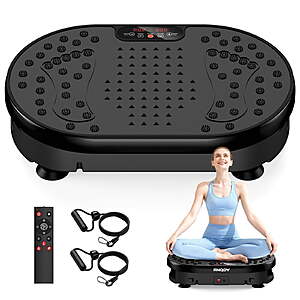 Anqdy Vibration Plate Exercise Machine, 350 Lbs Capacity with 2 Loops & Remote Control $39.99