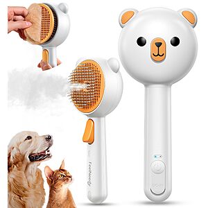 [Prime] 3-in-1 Cat Steam Brush w/ Dual-Speed Spray & Self-Cleaning Release Button (2 colors) $9.97 + Free Shipping