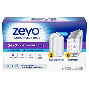 Zevo Flying Insect Trap Starter Kit, 2 Devices + 6 Refills $39.99 Costco.com