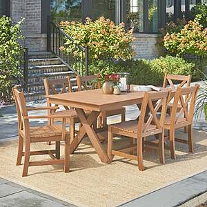 Leisure Line 7-piece Outdoor Patio Dining Set by Tangent $1199.99 Brown or Gray Delivery Included Costco.com