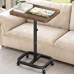34" alentar Adjustable Height Mobile Tray Table / Laptop Desk $24.99 + Free Shipping w/ Prime or on $35+