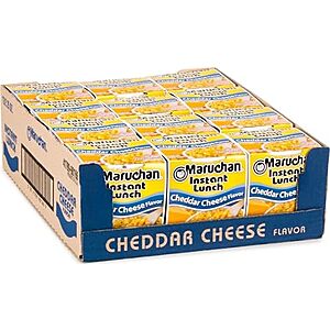[SnS] $5.47* | 12-Pack 2.25-Oz Maruchan Instant Lunch (Chedder Cheese) at Amazon (45.6￠ each)