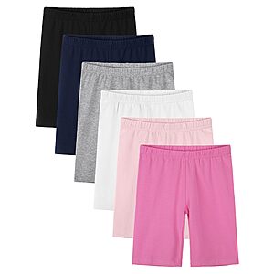 6-Pack YERIOK Toddler Girls Cotton Biker Shorts $8.49 + Free Shipping w/ Prime or on $35+