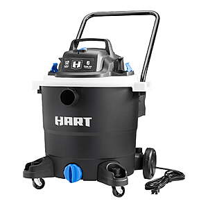 HART 12-Gallon 6-Peak HP Wet/Dry Vacuum $49.98 + Free Shipping