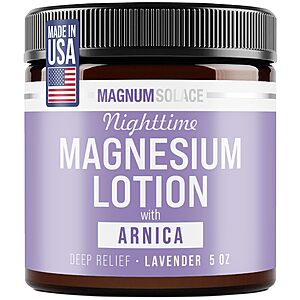[S&S] Magnum Solace Nighttime Magnesium Lotion with Arnica – Highly Concentrated Magnesium for Muscles & Joints $5.94