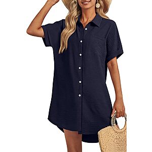 GKBK Women's Button Down Bathing Suit Cover Up Beachwear (Various) $7.80 + Free Shipping w/ Prime or on $35+